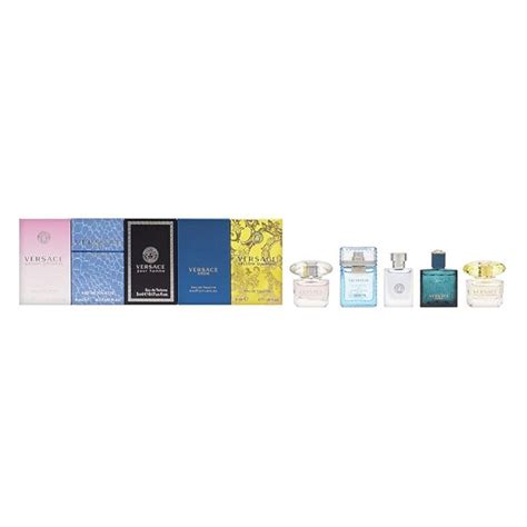 Versace Miniatures Collection Fragrance Set for Unisex, 5 Count